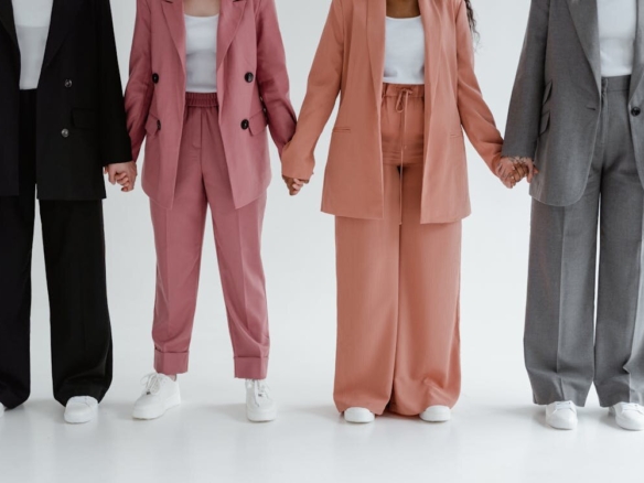 Jordan Stolch MiKADO Personal Styling example of neutral-toned suits showcasing lifestyle branding and cohesive professional fashion identity